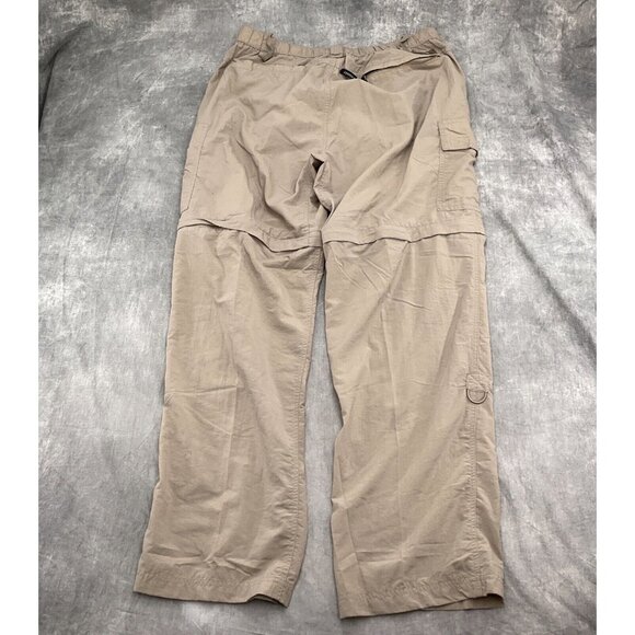 North Face Pants Men Large 34W x 32L‎ Tan Convertible Shorts Cargo Hike Nylon - Picture 12 of 14